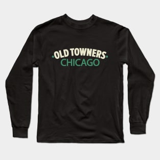 Old Towners Chicago Minimal Logo Design - Chicago Neighborhood Series Long Sleeve T-Shirt